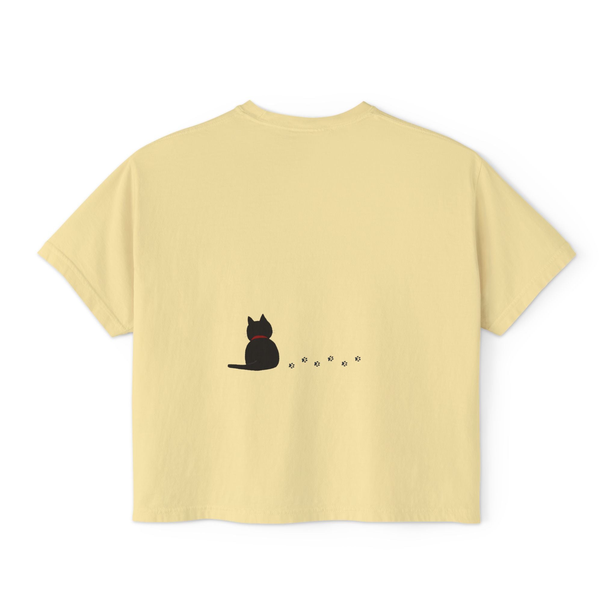 Cat Therapy Boxy Tee — "My therapist has whiskers" Cute Cat Lover Shirt