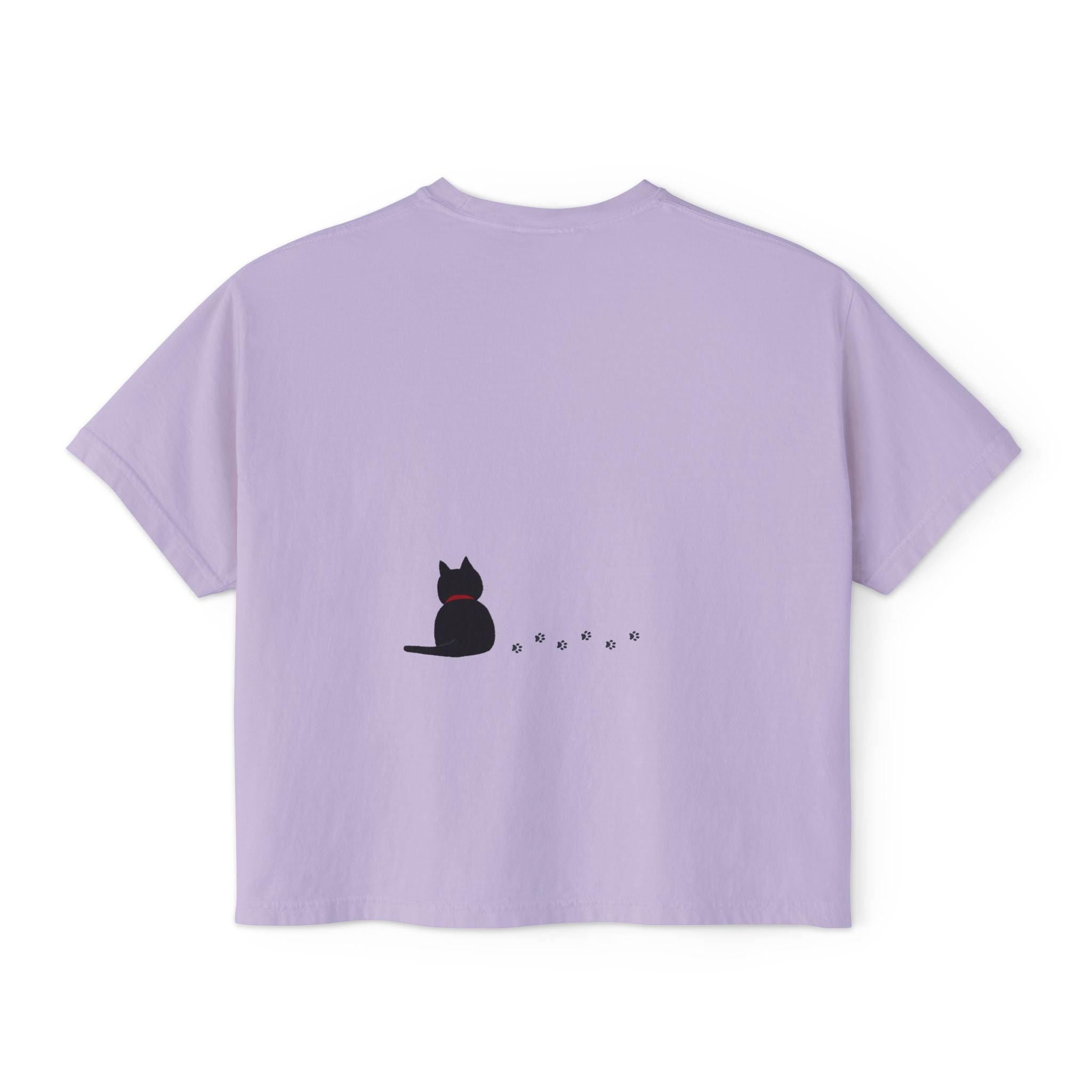 Cat Therapy Boxy Tee — "My therapist has whiskers" Cute Cat Lover Shirt