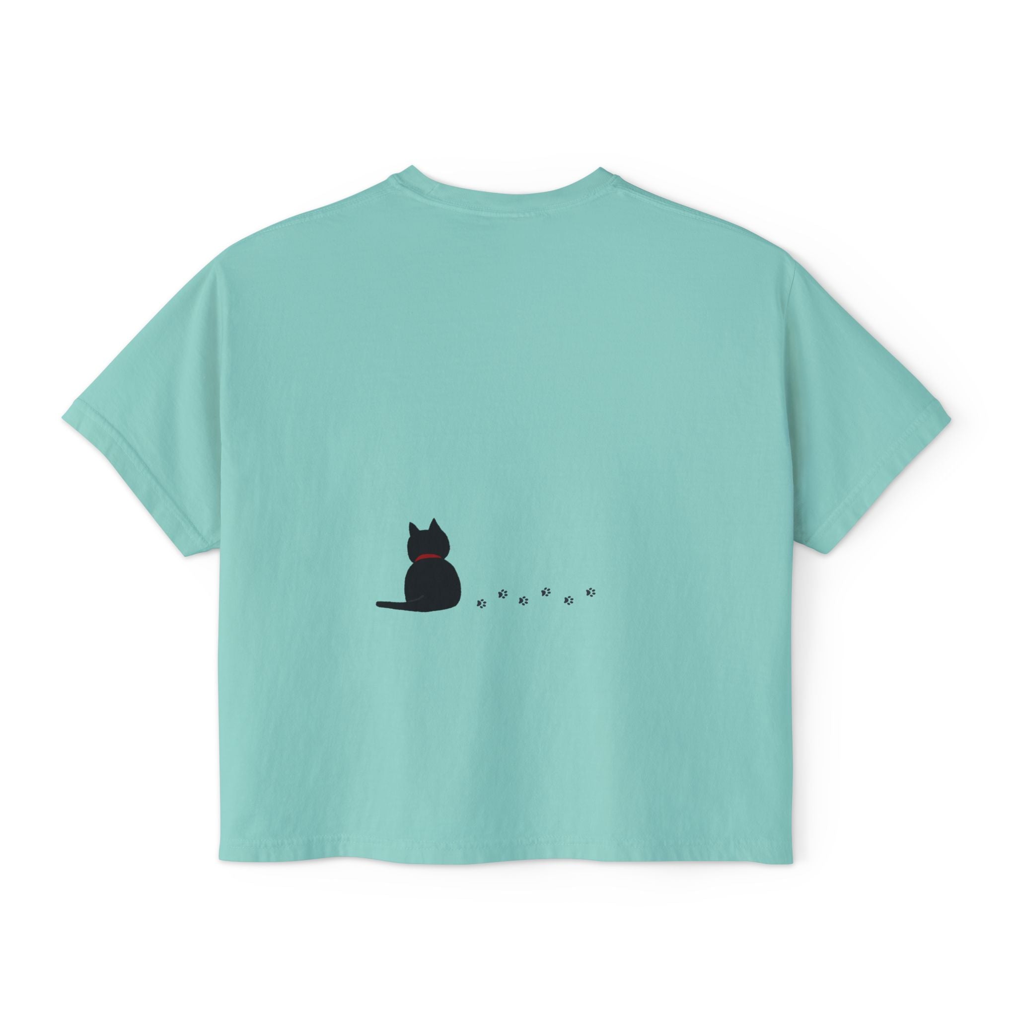 Cat Therapy Boxy Tee — "My therapist has whiskers" Cute Cat Lover Shirt