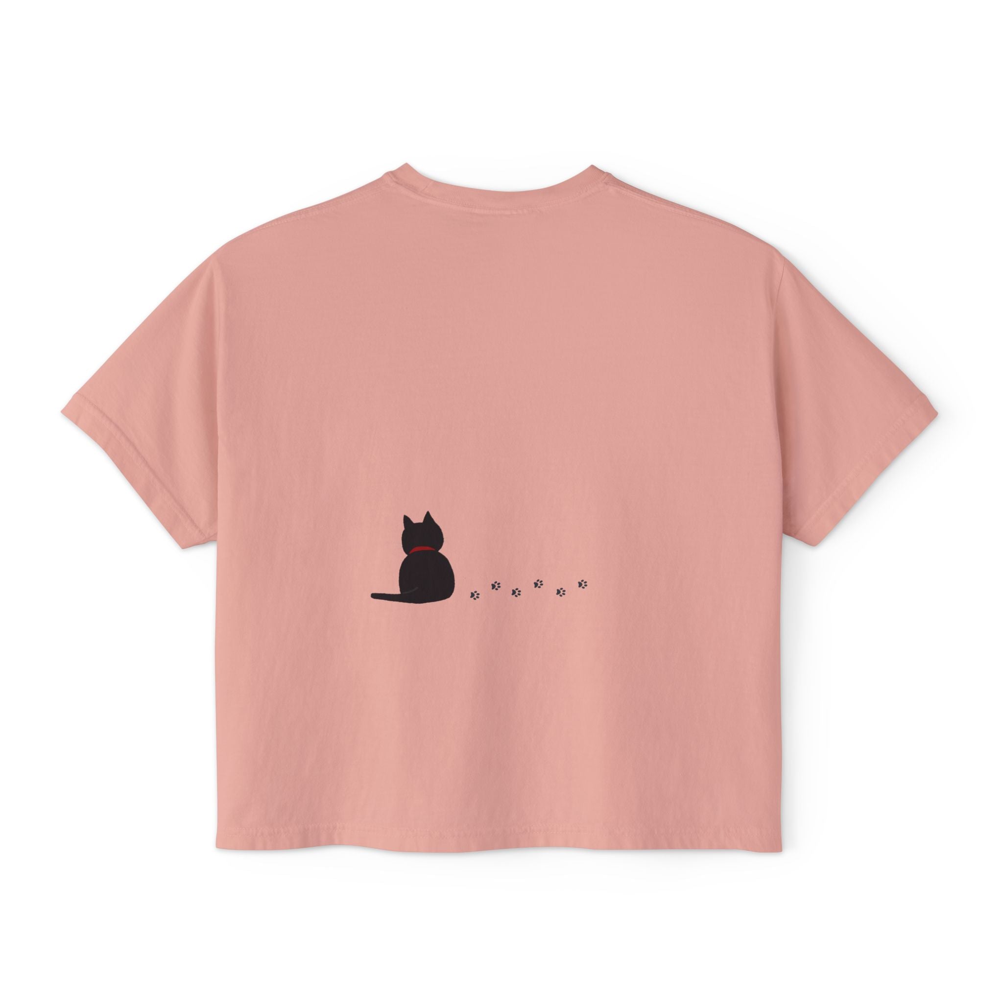 Cat Therapy Boxy Tee — "My therapist has whiskers" Cute Cat Lover Shirt