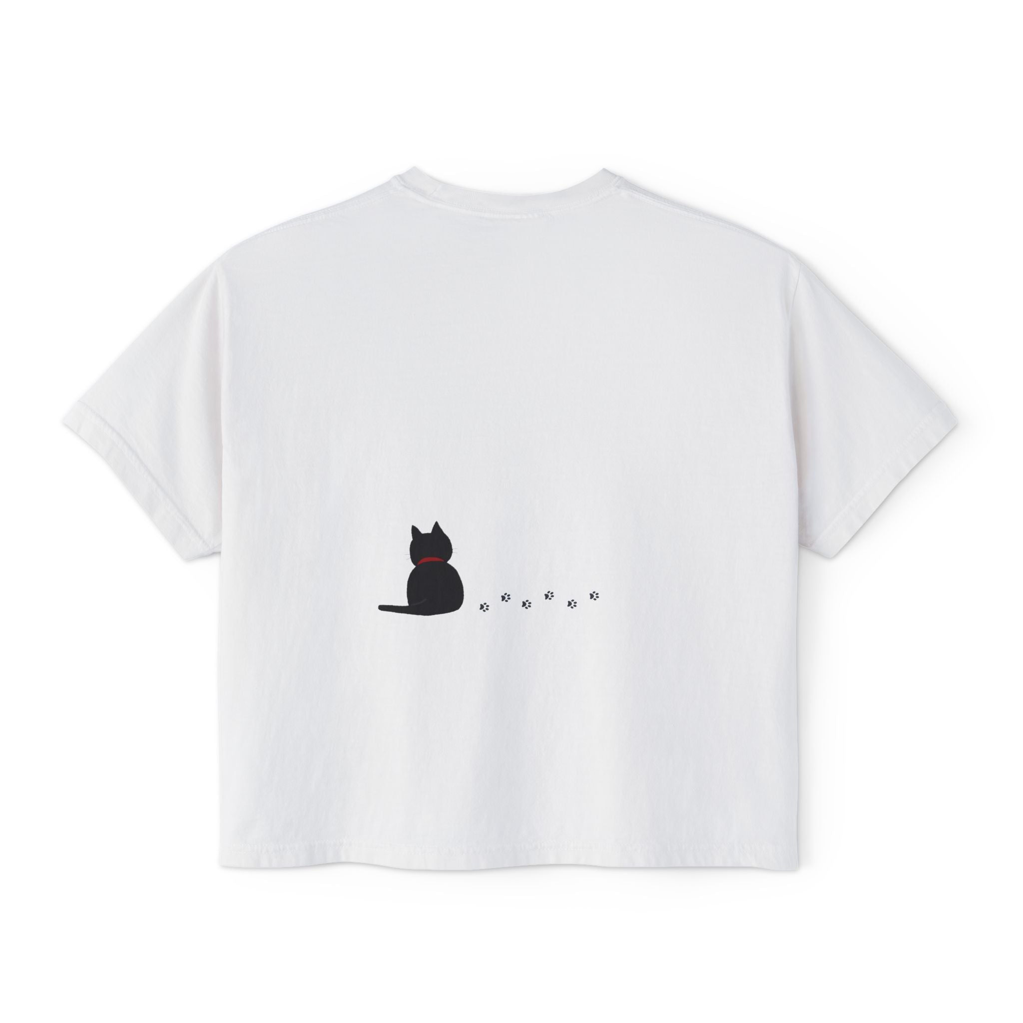 Cat Therapy Boxy Tee — "My therapist has whiskers" Cute Cat Lover Shirt